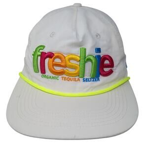 Freshie Organic Tequila Seltzer Snapback 5 Panel Cap White One Size Rope Outdoor